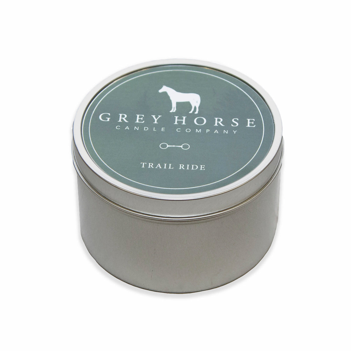 Grey Horse Candle Tin