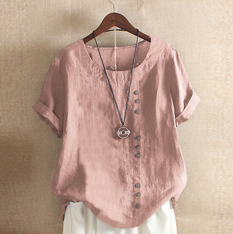 Cotton and Linen T-shirt