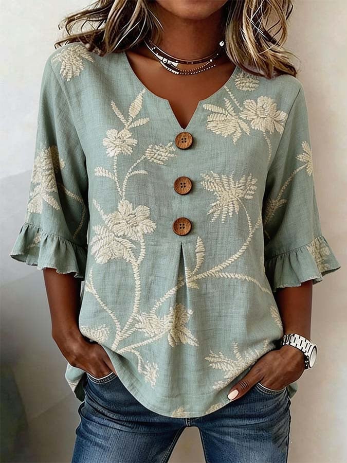 Women'S Casual Printed Shirt