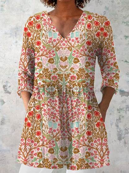 Women's Art Iris Floral Blouse