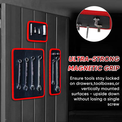 3PC Flexible Magnetic Tool Mat & Tray Holder - Magnetic Tool Tray, Flexible Magnetic Mat, PVC & Non-Slip for Garage Workshop, Auto Repair Tools fathersdaygiftideas fathersdaygift