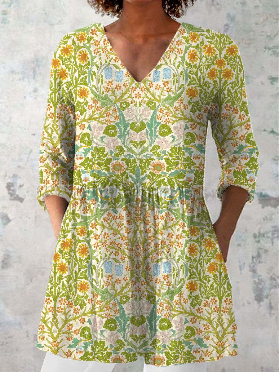 Women's Art Iris Floral Blouse