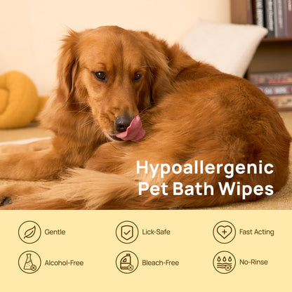 Disposable Dog Grooming Wipes (20-Pack) — Specially Designed to Remove Loose Fur, Clean Away Sticky Debris, Eliminate Odors, Moisturize Skin, and Care for Paws