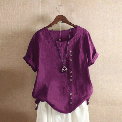 Cotton and Linen T-shirt
