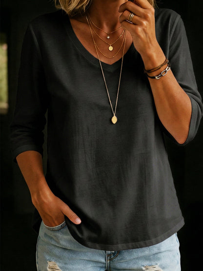 Cozy Casual Half-sleeve 100% Cotton T-shirt